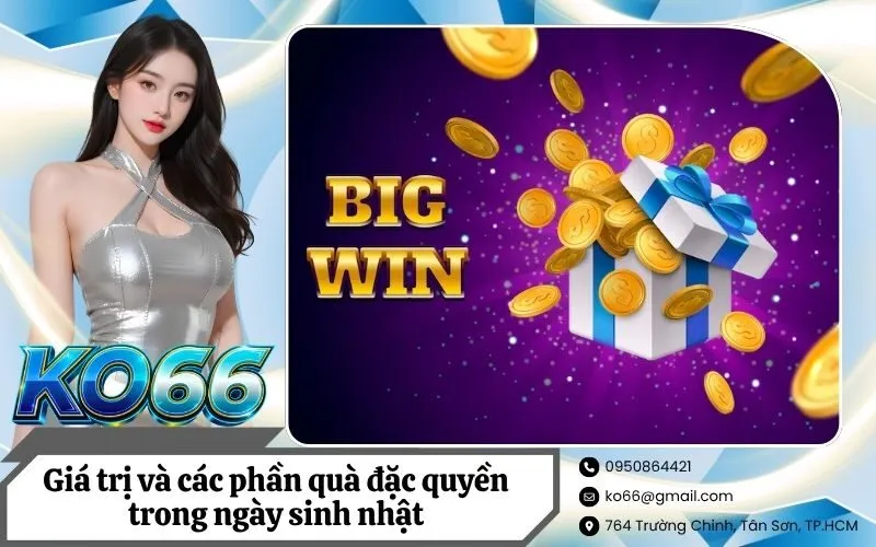 Giá trị và các phần quà đặc quyền trong ngày sinh nhật